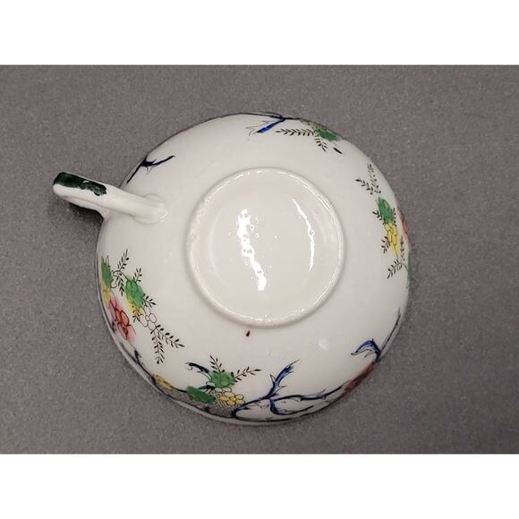 Rose Famille Tea Cup Antique Floral Handpainted Delicate Unsigned - Picture 11 of 13